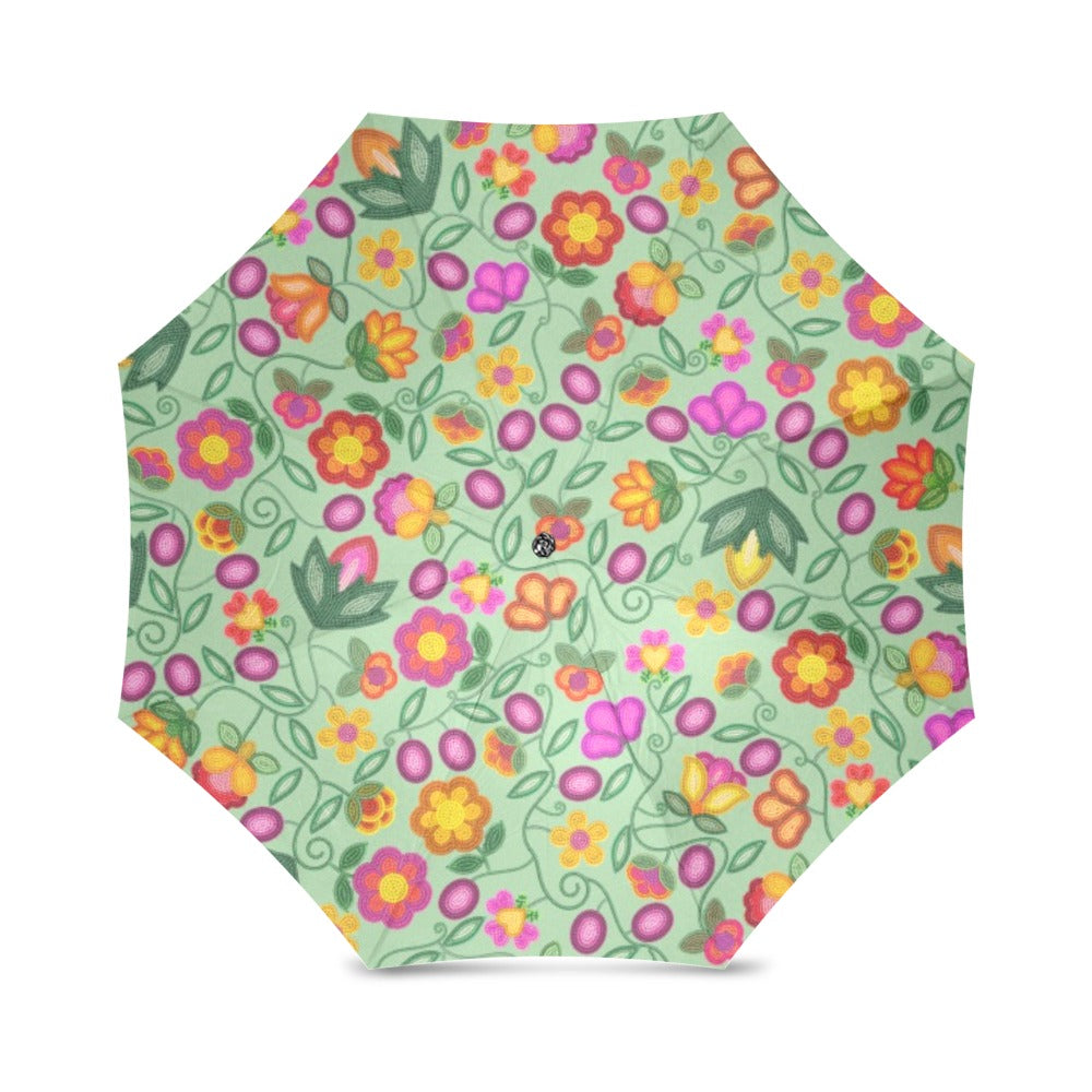 Boreal Bounty Green Foldable Umbrella