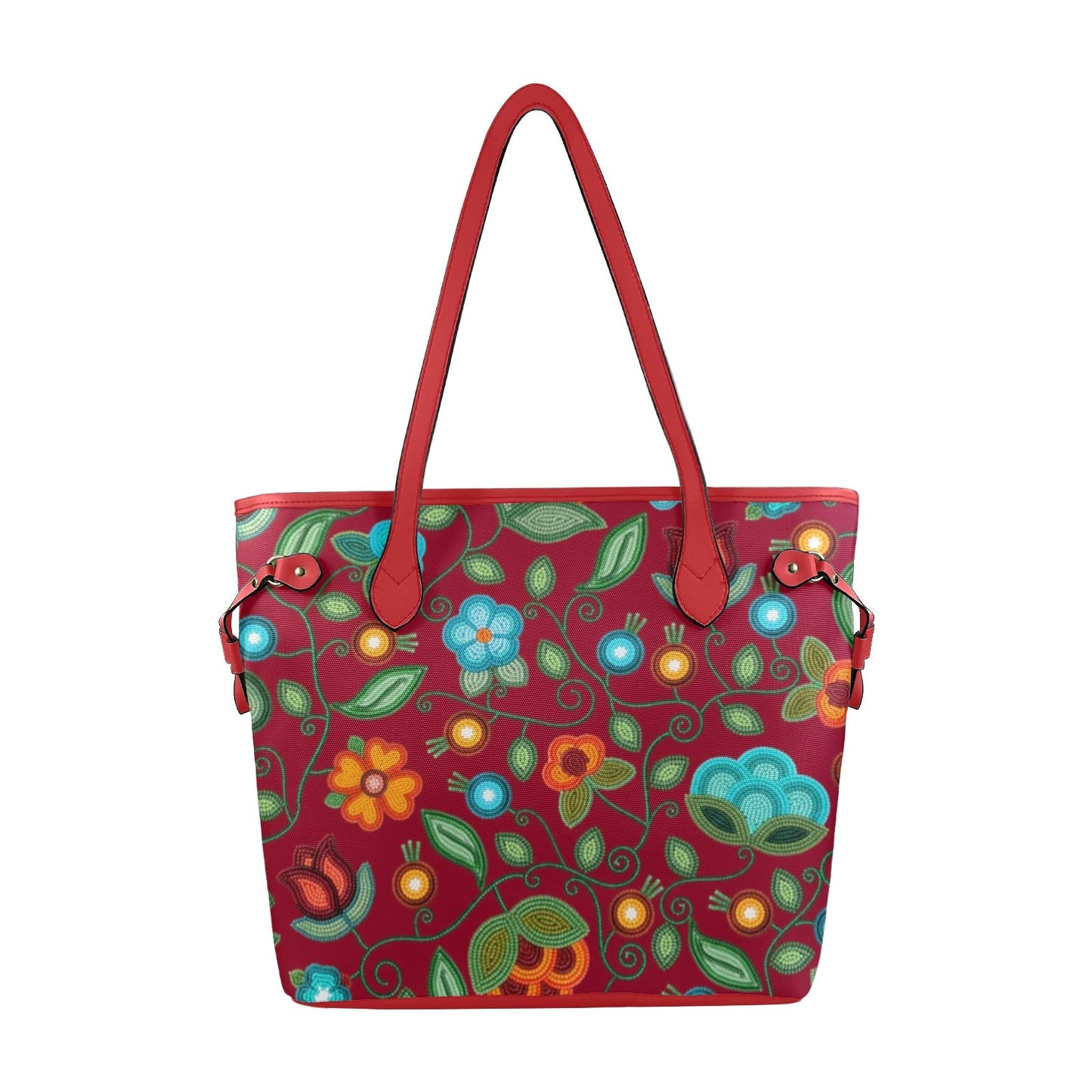 Prairie Fire Petals Red Clover Canvas Tote