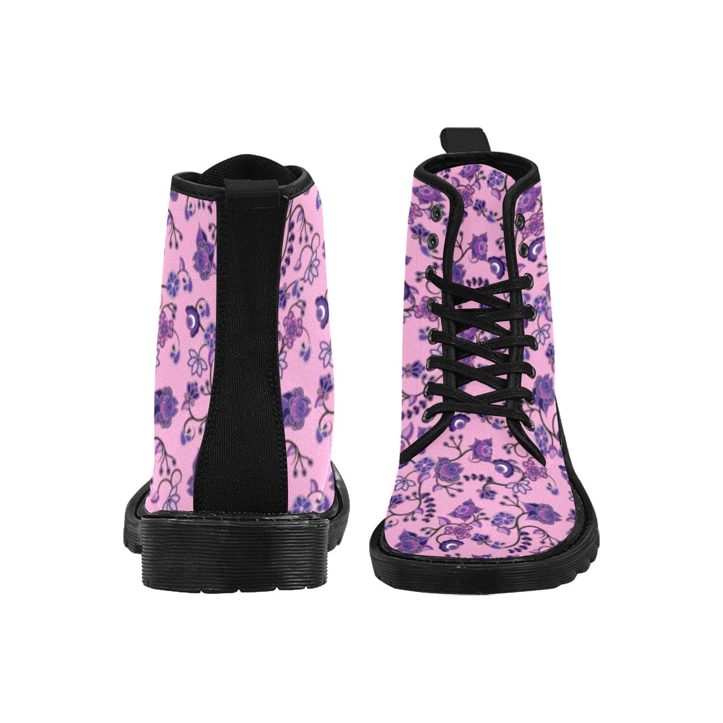 Purple Floral Amour Boots for Men