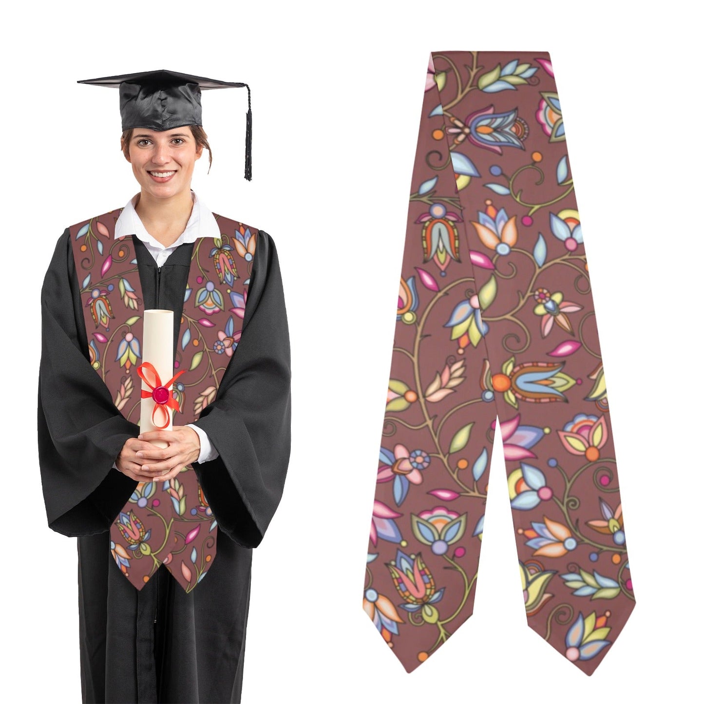 Buffalo Bloom Clay Graduation Stole