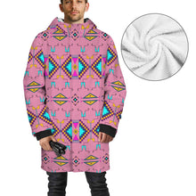 Load image into Gallery viewer, Rite of Passage Pink Unisex Sherpa Lined Hooded Coat
