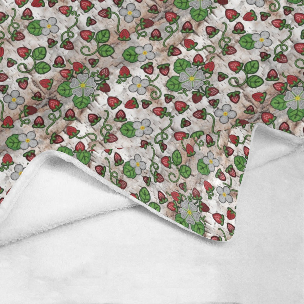 Strawberry Dreams Br Bark Ultra-Soft Micro Fleece Blanket 50"x60"