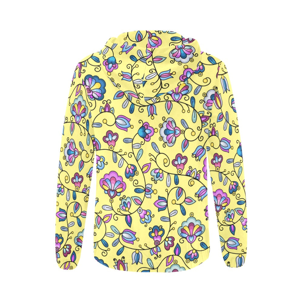 Autumn Bundle Blessing Yellow Full Zip Hoodie for Women