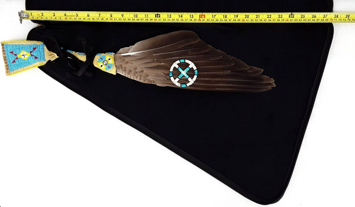 Medicine Blessing Turquoise 27 Inch Fan Case