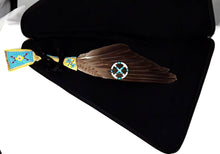 Load image into Gallery viewer, 27 Inch Fan Case - Dakota Damask Turquoise
