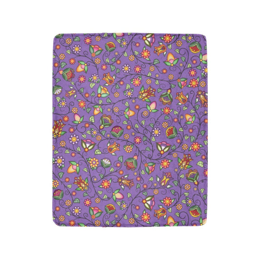 Heartbeat Petals Purple Ultra-Soft Micro Fleece Blanket 40"x50"