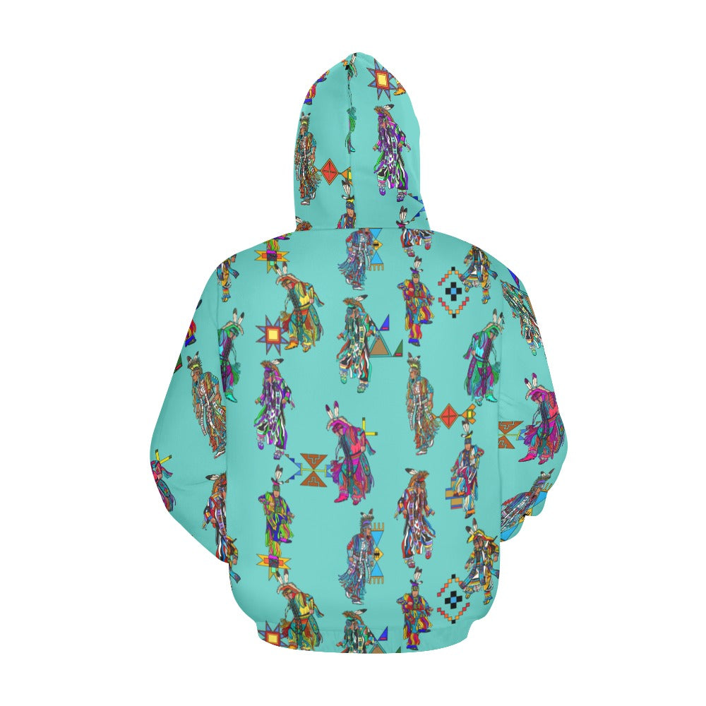 Men's Grass Dancers Eggshell Blue Hoodie for Men