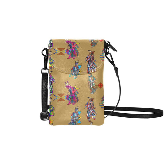 Men's Grass Dancers Earth Small Cell Phone Purse