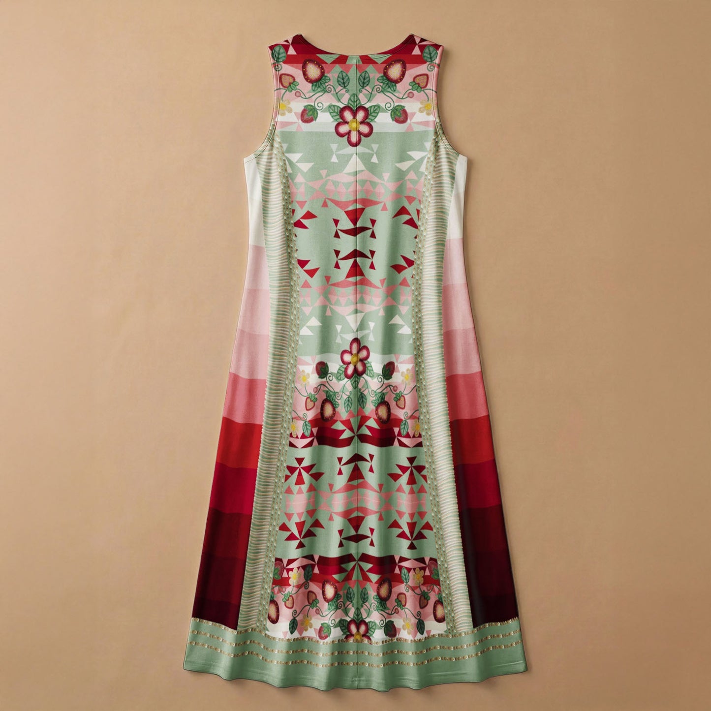 Sacred Strawberry Sage 2 Sleeveless Dress