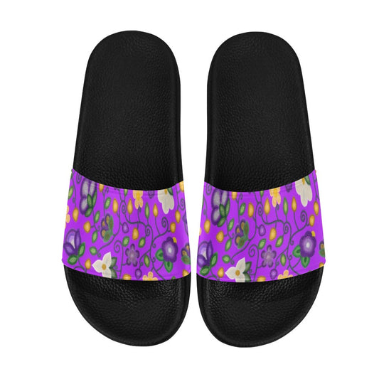 Midnight Moss Bloom Purple Slide Sandals