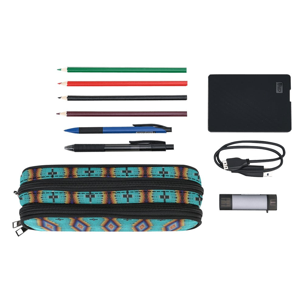 Diamond in the Bluff Turquoise Pencil Pouch