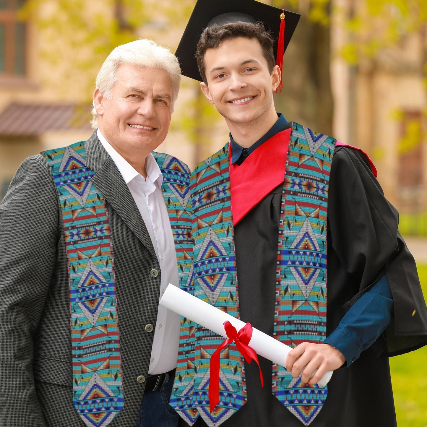 Medicine Blessing Turquoise Graduation Stole