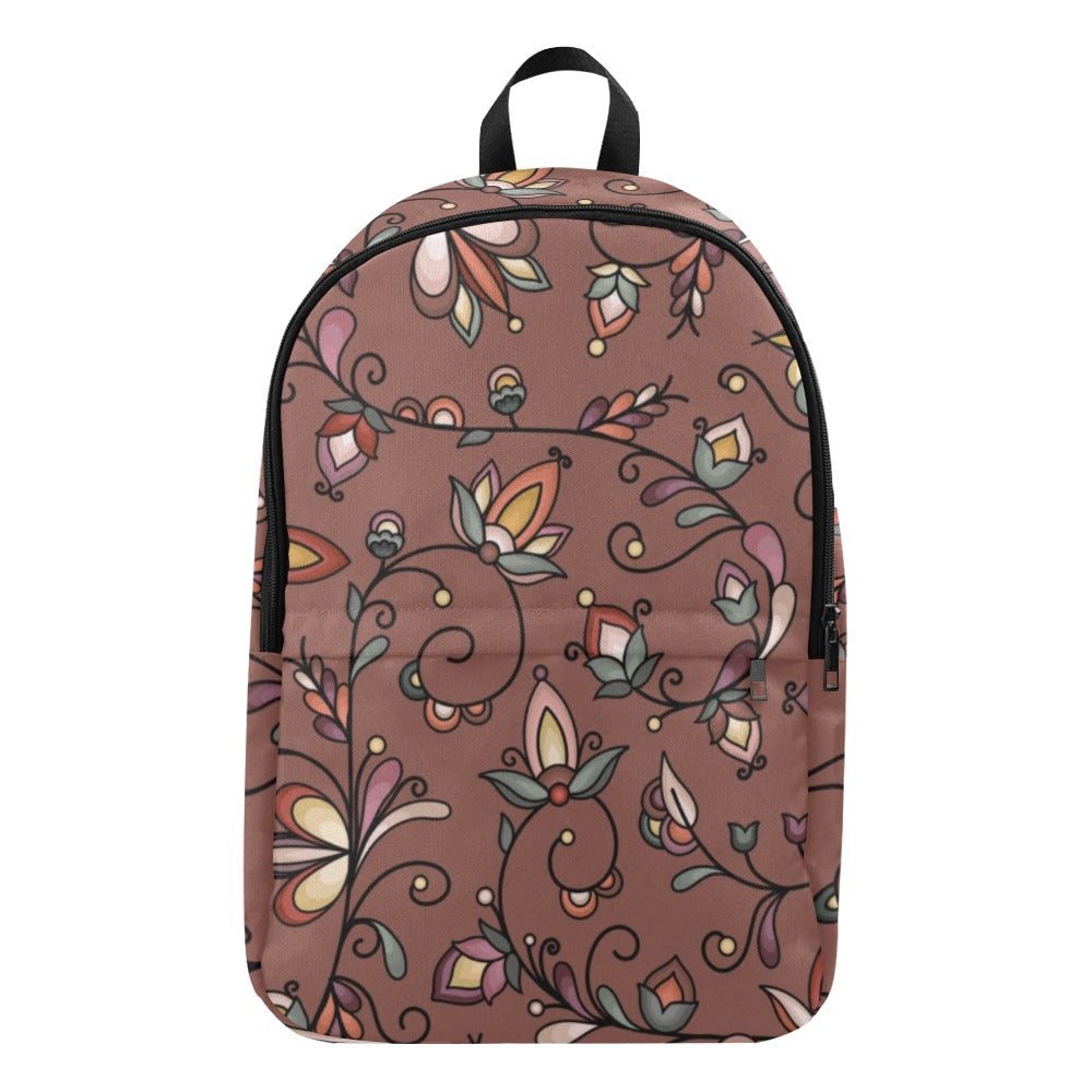 Burnt Sky Petals Brown Backpack