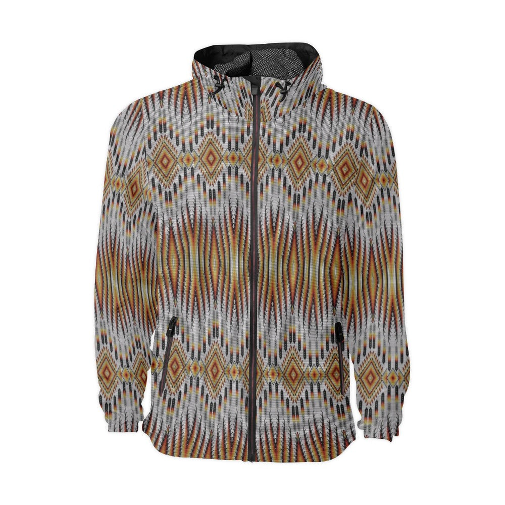 Fire Feather White Men's Windbreaker