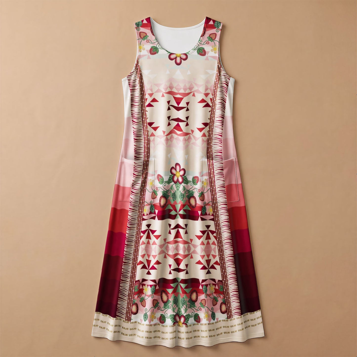 Sacred Strawberry Cream 2 Sleeveless Dress