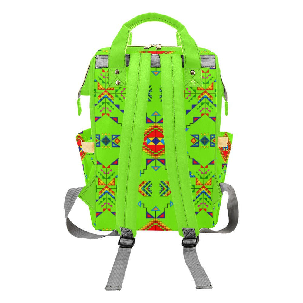 Buffalo Jump Neon Green Multi-Function Diaper Backpack