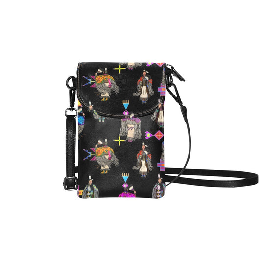 Women's Tradish Dancers Black Small Cell Phone Purse