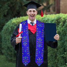 Load image into Gallery viewer, Dakota Damask Blue Graduation Stole
