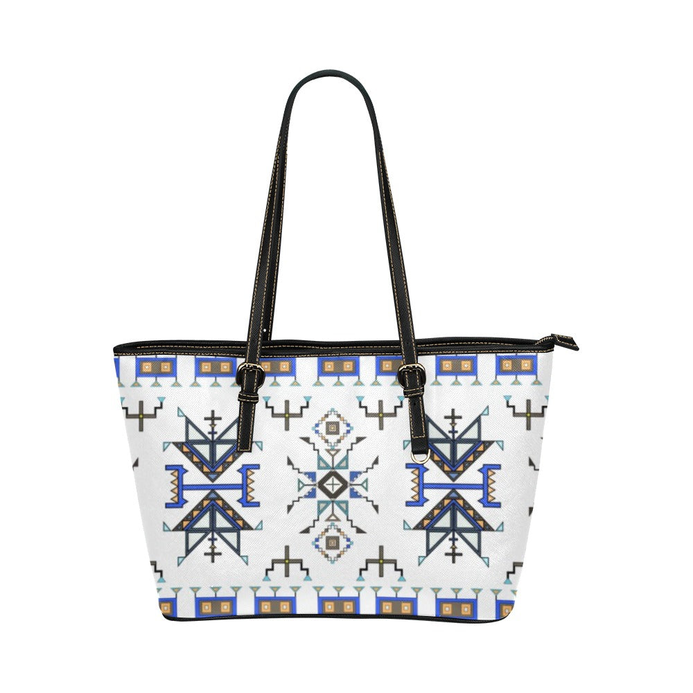 Eagle Strike White Leather Tote