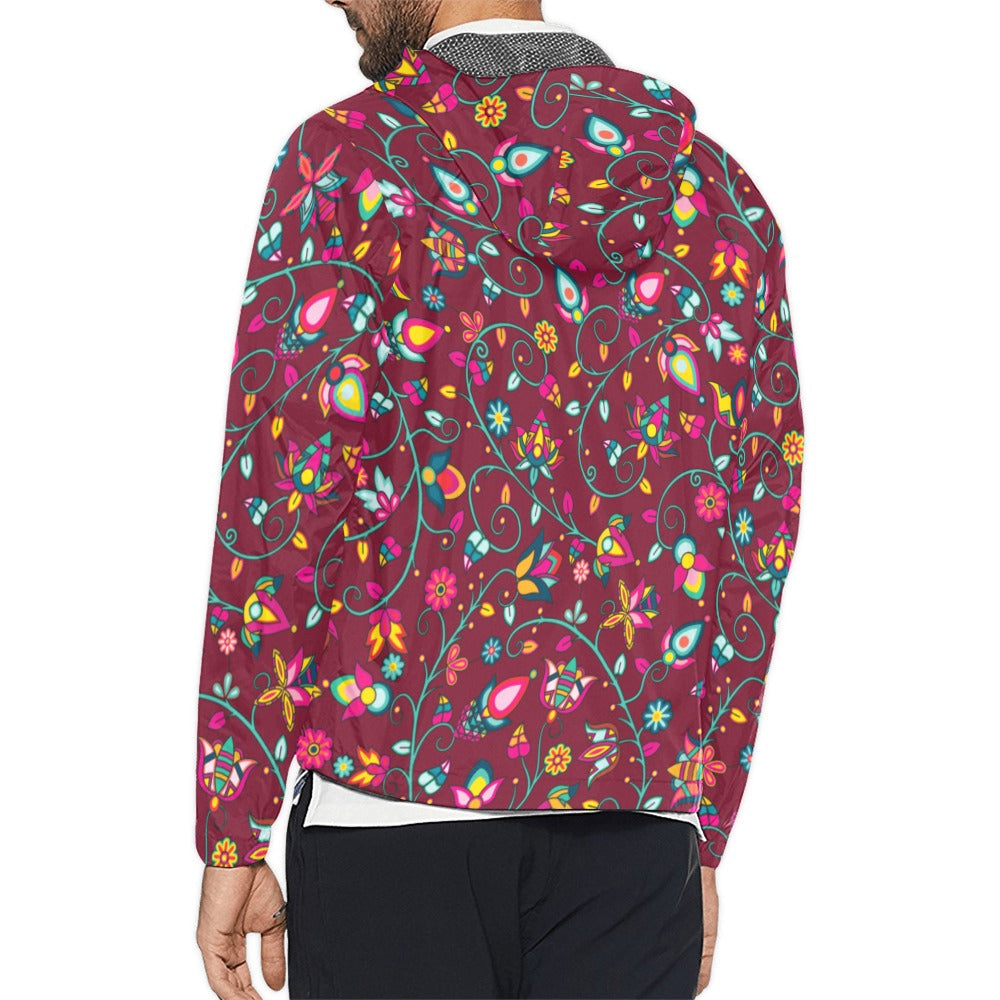 Thorny Path Cranberry Men's Windbreaker