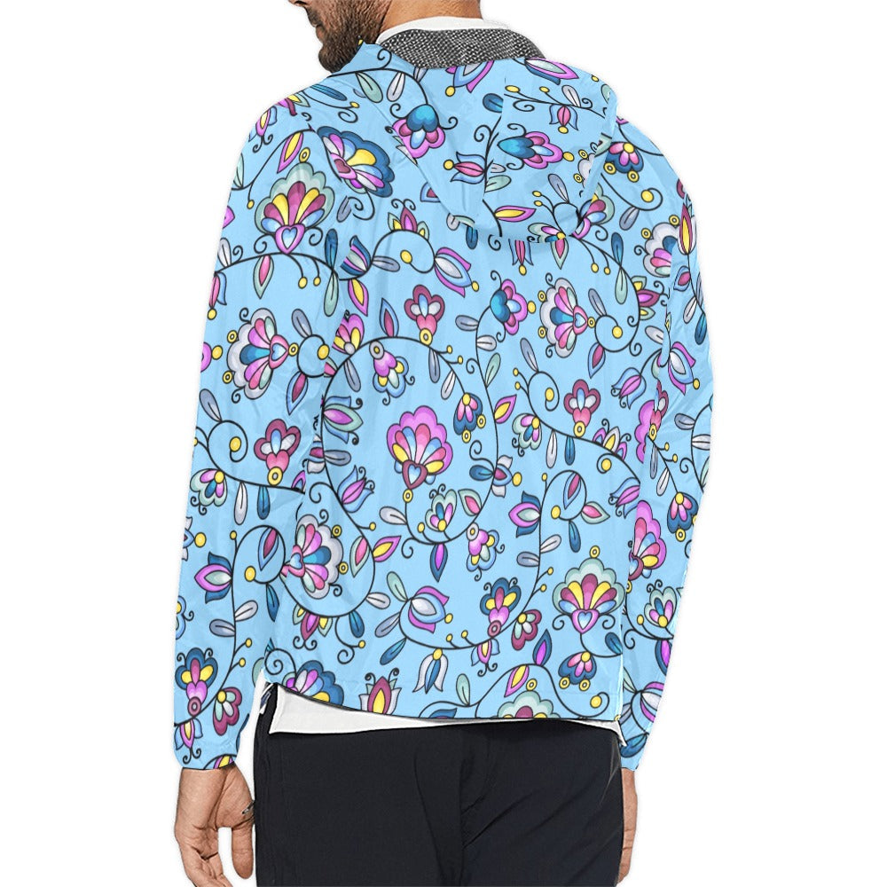 Autumn Bundle Blessing Blue Men's Windbreaker