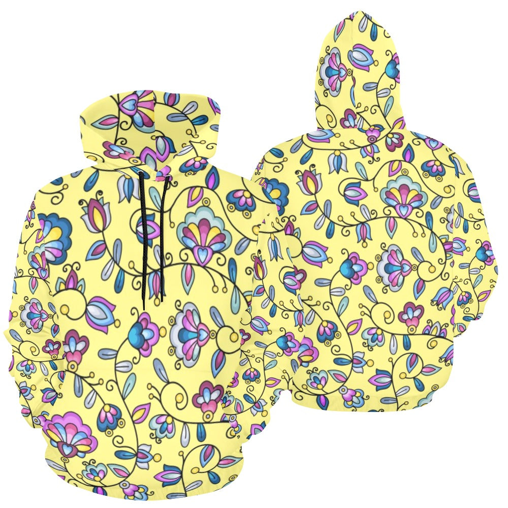 Autumn Bundle Blessing Yellow Hoodie for Women (USA Size)