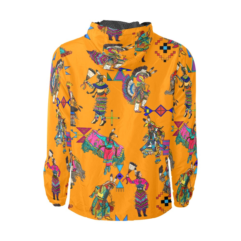 Grand Entry Dancers Orange Men's Windbreaker