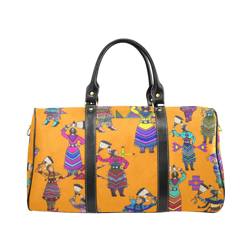 Women's Jingle Dancers Orange Large Travel Bag