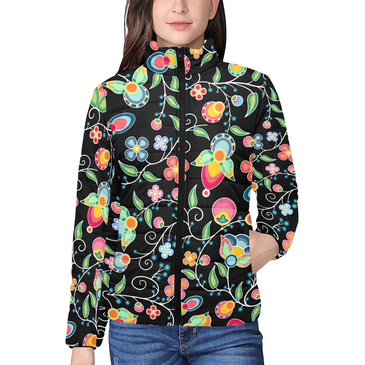 Floral Bounty Stand Collar Jacket