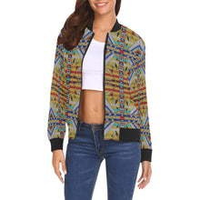Load image into Gallery viewer, Medicine Blessing Yellow Bomber Jacket for Women
