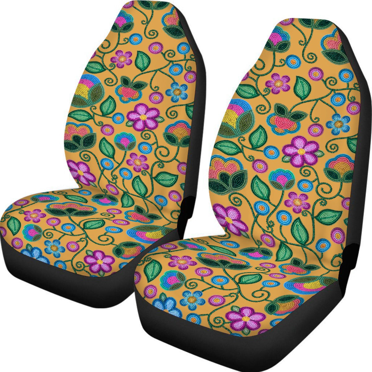 Turquoise Sunbeam Yellow Universal Car Seat Cover With Thickened Back