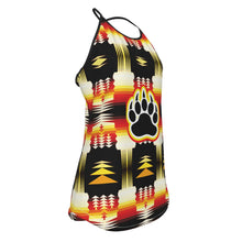 Load image into Gallery viewer, Medicine Wheel Sage Bearpaw Criss-Cross Open Back Tank Top
