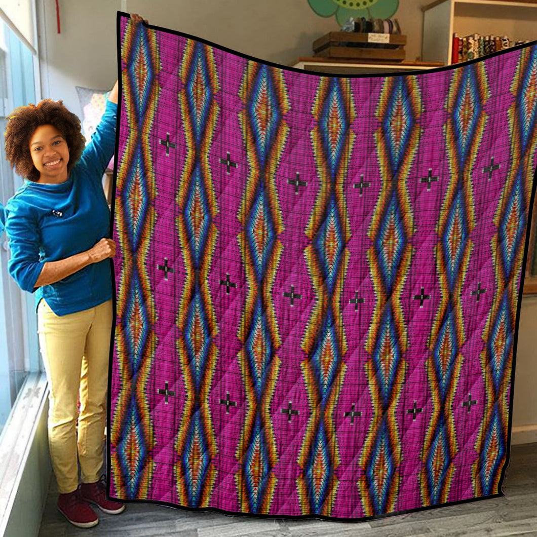 Diamond in the Bluff Pink Lightweight Quilt