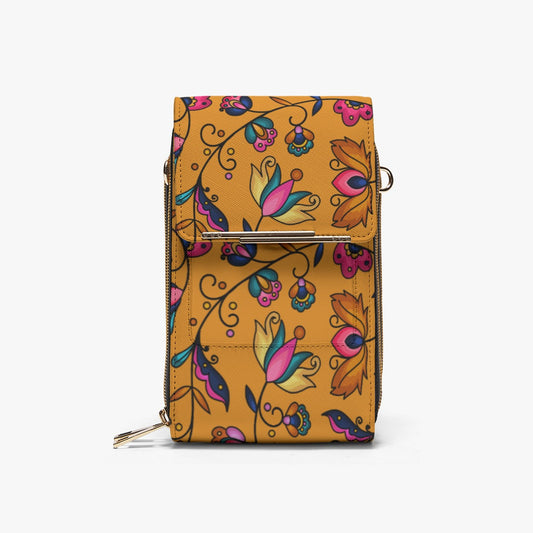 Copper Prairie Petals Orange Mobile Phone Chest Bag
