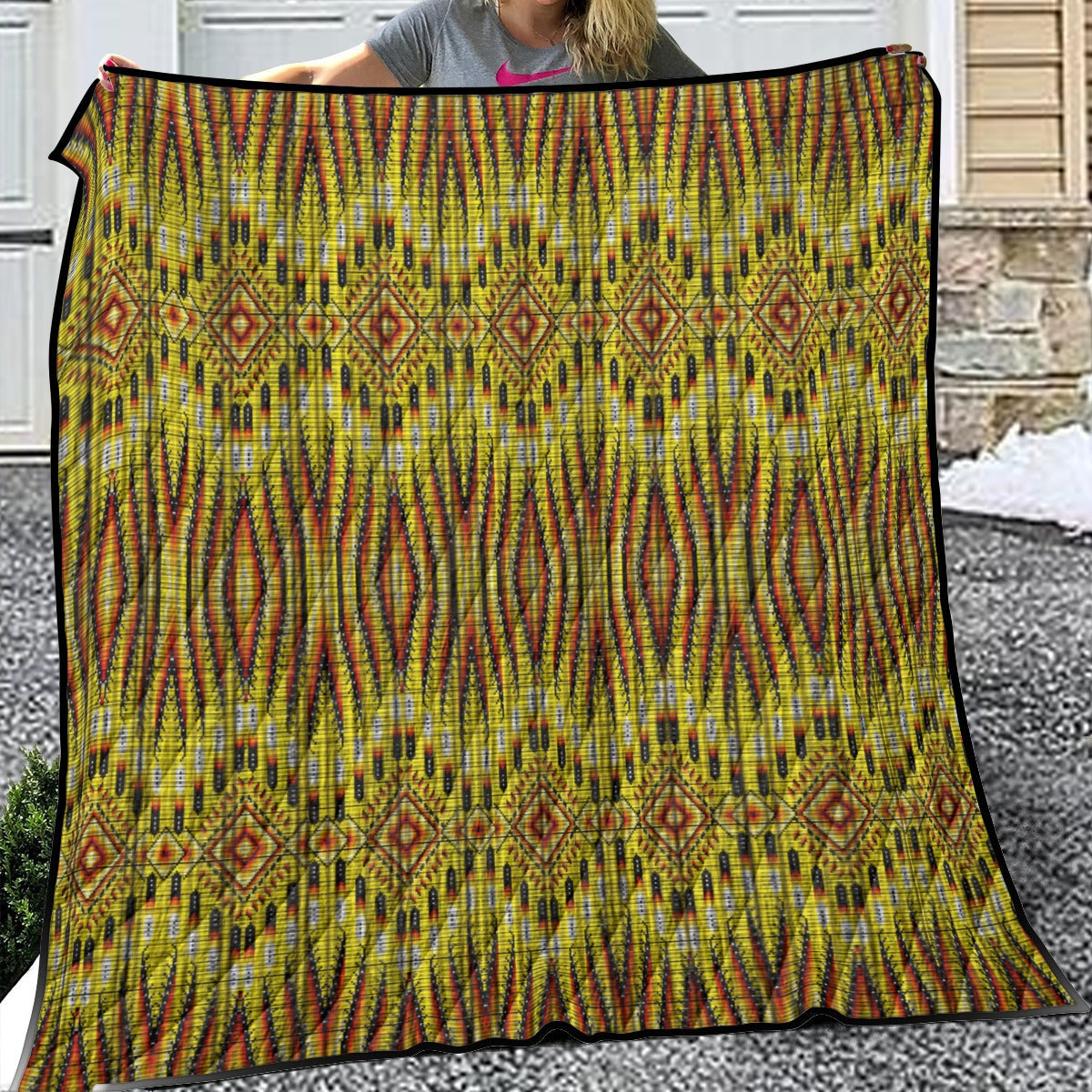 Fire Feather Yellow Lightweight Quilt