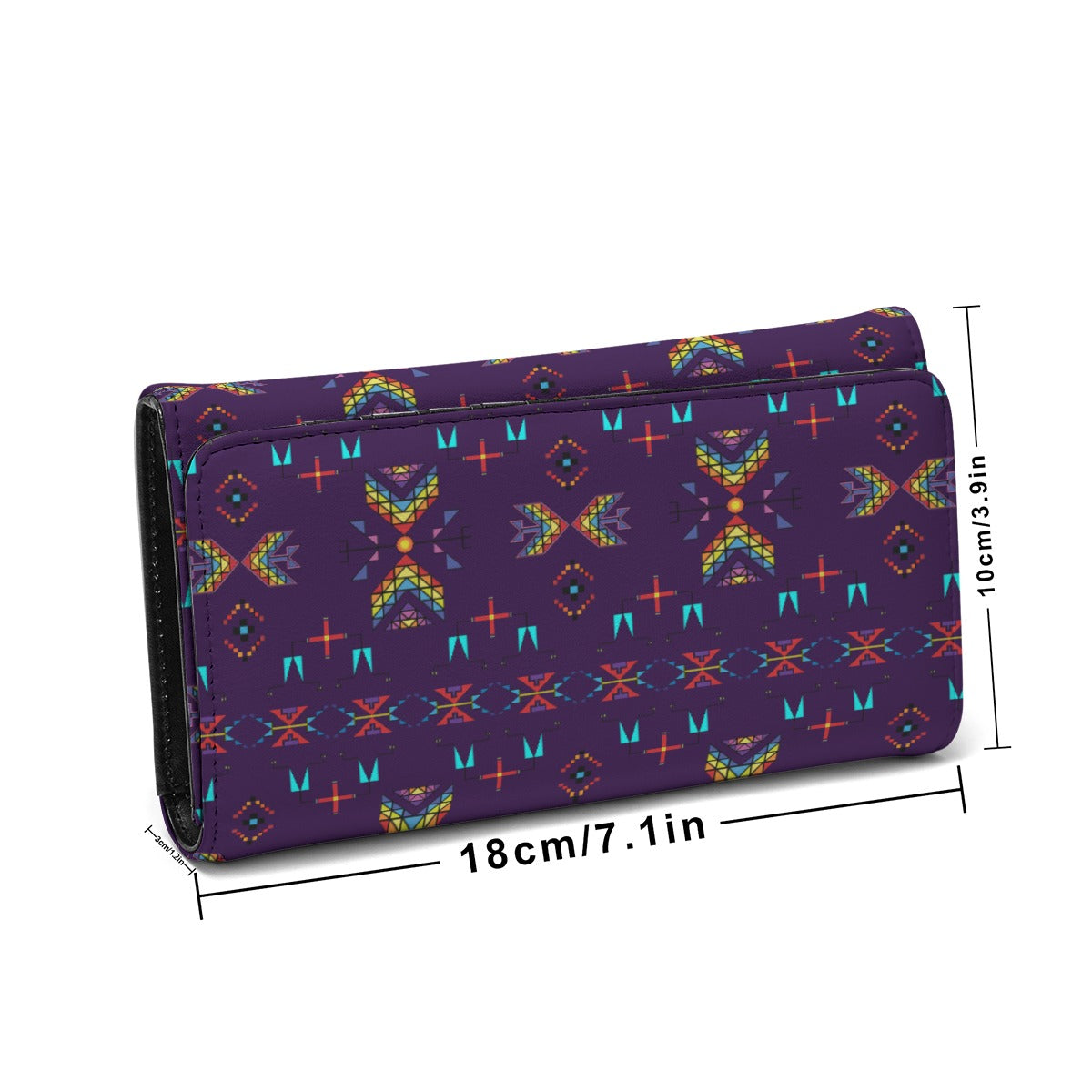 Rainy Chief Rainbow Dark Purple Foldable Wallet