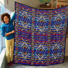 Load image into Gallery viewer, Medicine Blessing Blue Lightweight Quilt
