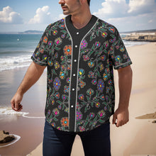 Load image into Gallery viewer, Cosmic Whisper Black Short Sleeve Baseball Jersey
