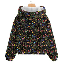 Load image into Gallery viewer, Fresh Fleur Midnight Kid’s Borg Fleece Hoodie With Ear
