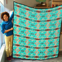 Load image into Gallery viewer, Gathering Earth Turquoise Lightweight Quilt
