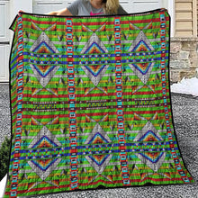 Load image into Gallery viewer, Medicine Blessing Lime Green Lightweight Quilt
