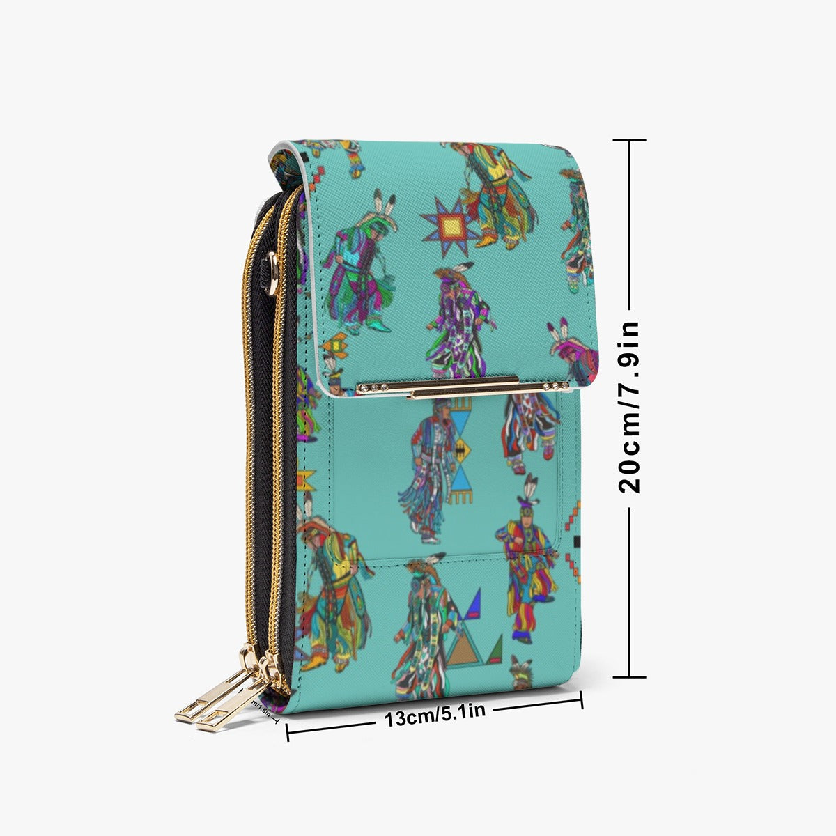 Men's Grass Dancers Eggshell Blue Mobile Phone Chest Bag