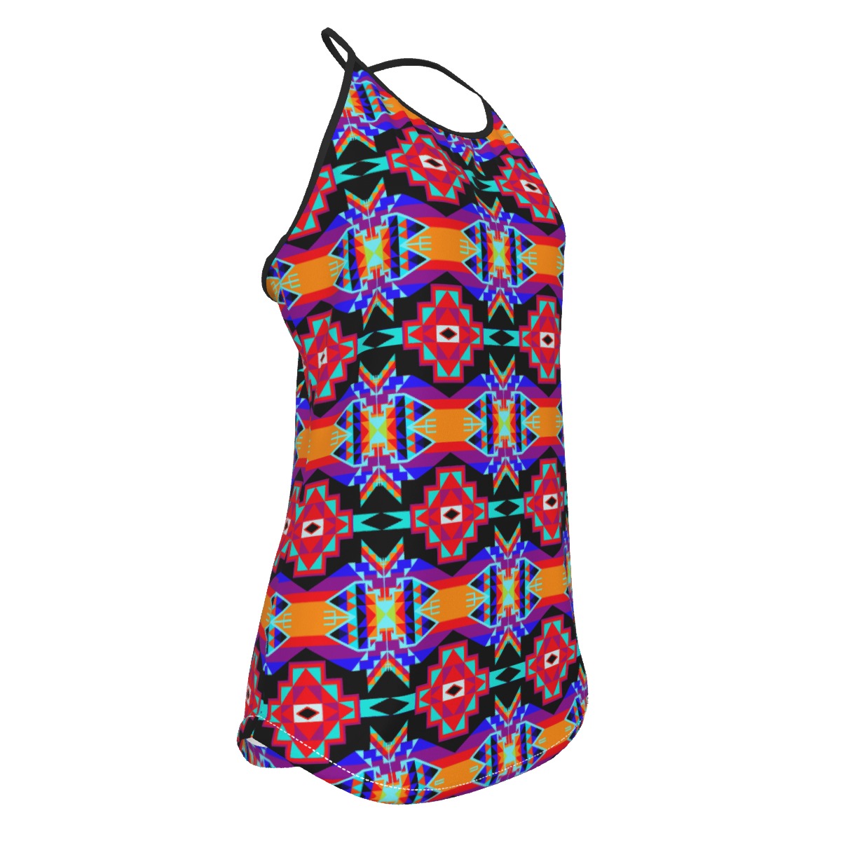 Fancy Bustle Criss-Cross Open Back Tank Top