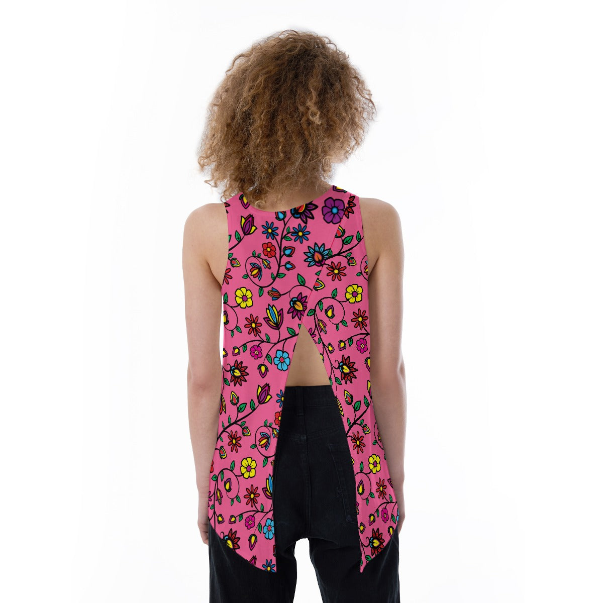 Nature's Nexus Blush Split Back Tank Top