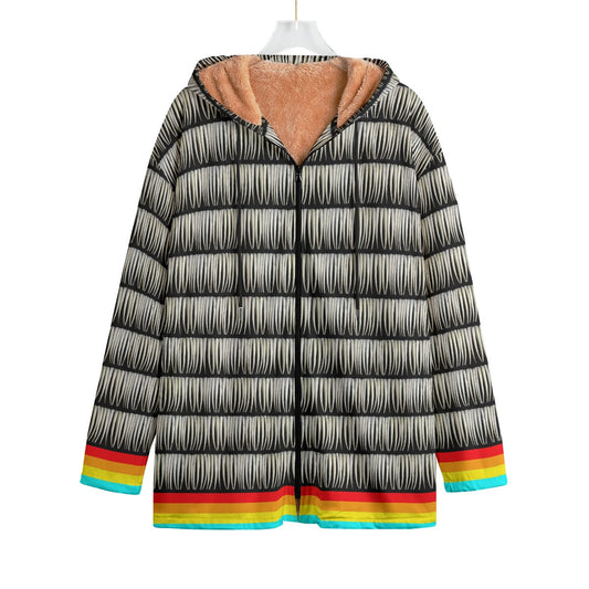 Dentalium on Black Kid's Plush Windbreaker