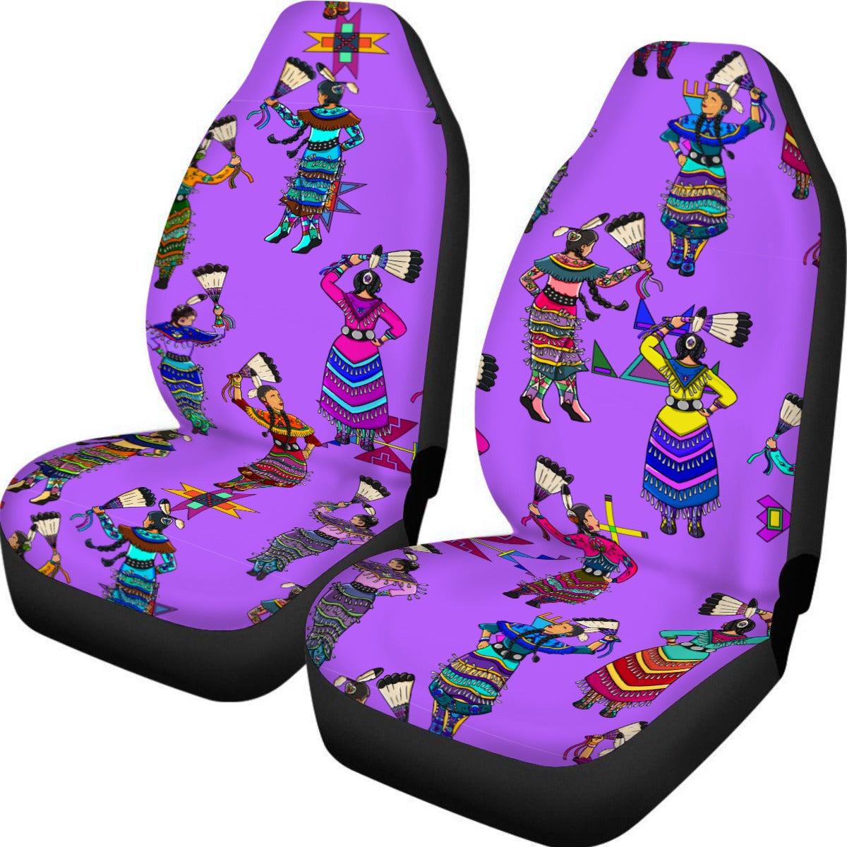 Women's Jingle Dancers Purple Universal Car Seat Cover With Thickened Back