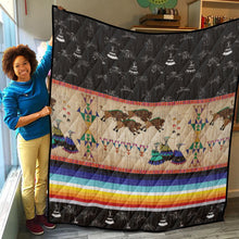 Load image into Gallery viewer, Buffalo Running Black Sky 2 Lightweight Quilt
