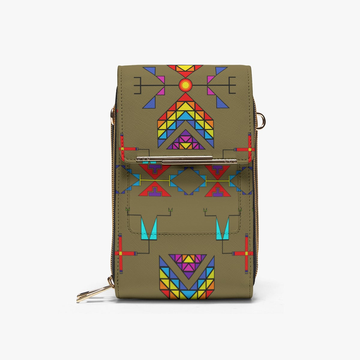 Rainy Chief Rainbow Sage Grass Mobile Phone Chest Bag