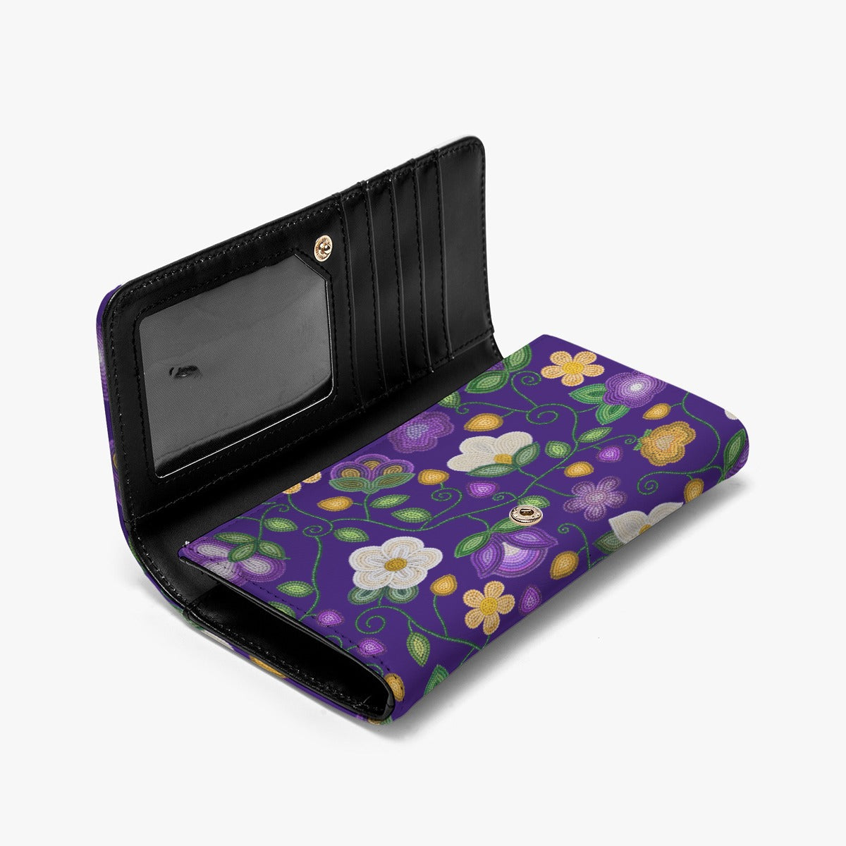 Midnight Moss Bloom Aubergine Wallet