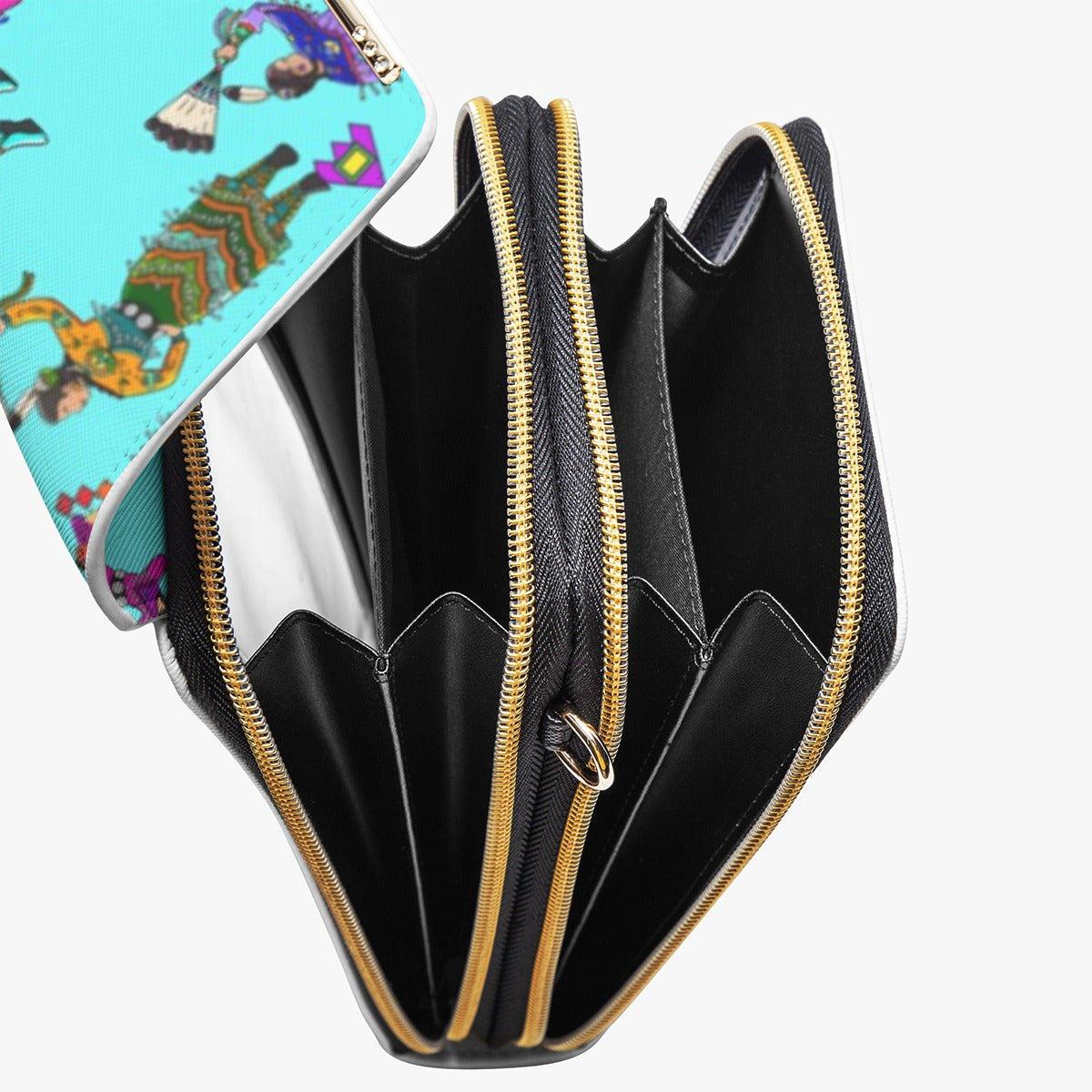 Women's Jingle Dancers Turquoise Mobile Phone Chest Bag